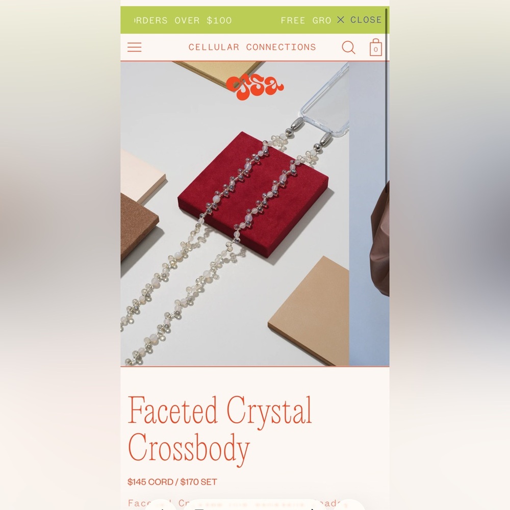 Crystal Crossbody phone cord